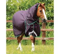 Premier Equine Buster 200g Turnout Rug with Snug-Fit Neck Cover Purple - Purple / 5'0