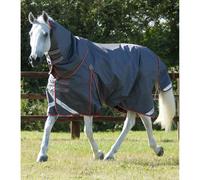 Premier Equine Buster 50g Turnout Rug with Snug-Fit Neck Cover Grey - Grey / 5'0