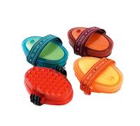 Premier Equine Curry Comb With Integrated Sponge 6040, Orange and Amber, One Size, 6040-OA