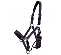 Premier Equine Duco Padded Head Collar with Lead Rope - Grape Full
