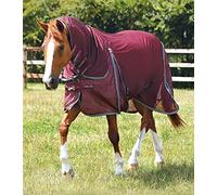 Premier Equine Fly Blanket Combo Mesh Air Fly Rug with Cross Strap 6'6 Inches Wine