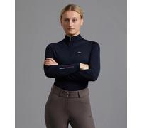 Premier Equine Ladies Arclos Technical Long Sleeve Top - Womens Horse Riding Base Layer Tops - Navy - Size: UK14