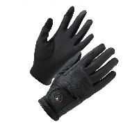 Premier Equine Metaro Ladies Riding Gloves - Horse Riding Gloves - Black - Size: Small