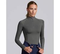 Premier Equine Ombretta Ladies Technical Riding Top Anthracite Grey - UK 10