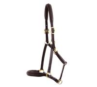Premier Equine Padded Leather Headcollar - Brown - Size: Full