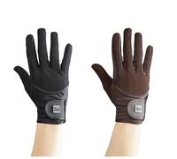 Premier Equine Presa Junior Mesh Riding Gloves Medium Brown