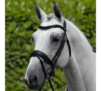 Premier Equine Rizzo Anatomic Snaffle Bridle with Flash - Horse Bridles - Black - Size: Cob