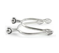 Premier Equine Stainless Steel Roller Ball Spurs - Silver