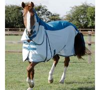 Premier Equine Stay-Dry Mesh Air Waterproof Fly Rug with Surcingles - Blue - Size: 6ft