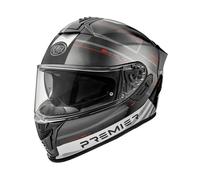 Premier Evoluzione Full Face Motorcycle Helmet Black/Grey/White