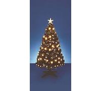 Premier Fibre Optic Tree Black with Warm White LEDs 80cm Christmas Decoration FT141149