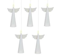 Premier Floating Angels Christmas Decoration (Pack Of 5) White (One Size)