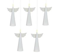 Premier Floating Angels Christmas Dration (Pack of 5) in White Premier White