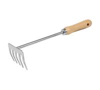 Premier Garden Hand Rake With Short Ash Handle & Stainless Steel Tines