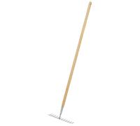 Premier Garden Rake with Long Ash Handle & Stainless Steel Tines - GTWH011