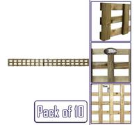 Premier Garden Supplies 10X Width: 6Ft X Height: 0.5Ft Flat Top Square Trellis Fence Topper Panel/wall Climber Privacy Design