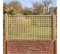 Premier Garden Supplies 3 Pack Urban Square Fence Panels Topper 6Ft X 3Ft Heavy-Duty Framed Trellis Extra Height Privacy Balcony Patio Screen