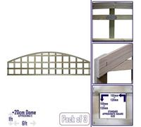 Premier Garden Supplies 3X Width: 6Ft X Height: 1Ft Arch Top Square Trellis Fence Topper Panel/wall Climber Standard Design