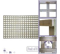 Premier Garden Supplies 3X Width: 6Ft X Height: 4Ft Flat Top Square Trellis Fence Topper Panel/wall Climber Privacy Design