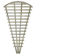 Premier Garden Supplies 4 Pack Wooden Privacy Arched Fan Trellis 3Ft X 6Ft Garden Lattice Wall-Mount Support For Climbing Plants