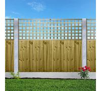 Premier Garden Supplies 4X Width: 6Ft X Height: 2Ft Flat Top Square Trellis Fence Topper Panel/wall Climber Privacy Design