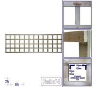 Premier Garden Supplies 4X Width: 6Ft X Height: 2Ft Flat Top Square Trellis Fence Topper Panel/wall Climber Standard Design