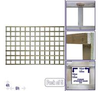 Premier Garden Supplies 5X Width: 6Ft X Height: 4Ft Flat Top Square Trellis Fence Topper Panel/wall Climber Standard Design