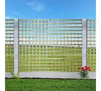 Premier Garden Supplies 5X Width: 6Ft X Height: 5Ft Flat Top Square Trellis Fence Topper Panel/wall Climber Privacy Design