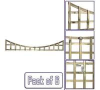 Premier Garden Supplies 6X Width: 6Ft X Height: 1Ft Concave Top Square Trellis Fence Topper Panel/wall Climber Standard Design