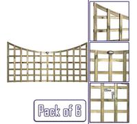 Premier Garden Supplies 6X Width: 6Ft X Height: 3Ft Concave Top Square Trellis Fence Topper Panel/wall Climber Standard Design