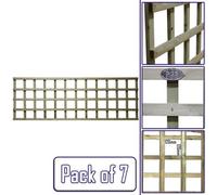Premier Garden Supplies 7X Width: 6Ft X Height: 2Ft Flat Top Square Trellis Fence Topper Panel/wall Climber Standard Design