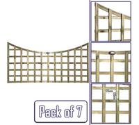 Premier Garden Supplies 7X Width: 6Ft X Height: 3Ft Concave Top Square Trellis Fence Topper Panel/wall Climber Standard Design