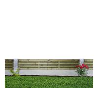 Premier Garden Supplies Double-Slatted Wooden Fence Panel 6Ft X 1Ft (3 Pack) Venetian-Style Pressure Treated Fencing
