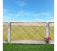 Premier Garden Supplies Elite Diamond Wooden Trellis Panel 6Ft X 3Ft (4 Pack) Privacy Lattice Fencing Topper For Climbing Plant Support