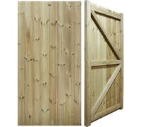 Premier Garden Supplies Heavy Duty Garden Gate H.6Ft X W.3Ft Tongue & Groove Flat Top Treated Timber Outdoor Industrial Door Pathway Home Swing Gate