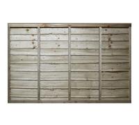 Premier Garden Supplies Lap Fence Panel Width: 6ft (183cm) x Height: 4ft (120cm) Heavy Duty Wooden Waney Larch Pressure Treated (Tanalised) Garden Fence Panel (W: 1830mm x H: 1200mm)
