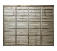 Premier Garden Supplies Lap Fence Panel Width: 6ft (183cm) x Height: 5ft (150cm) Heavy Duty Wooden Waney Larch Pressure Treated (Tanalised) Garden Fence Panel (W: 1830mm x H: 1500mm)