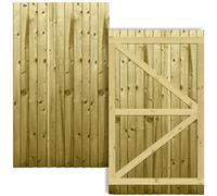 Premier Garden Supplies Pedestrian Gate 180Cm (6Ft) High X 105Cm Wide Feather Edge Flat Top Fully Framed Single Swing Gate