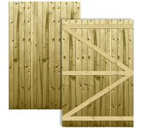 Premier Garden Supplies Pedestrian Gate 180Cm (6Ft) High X 120Cm Wide Feather Edge Flat Top Semi-Braced Single Swing Gate