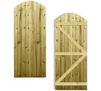 Premier Garden Supplies Pedestrian Gate 180Cm (6Ft) High X 75Cm Wide Feather Edge Arch Top Semi-Braced Single Swing Gate