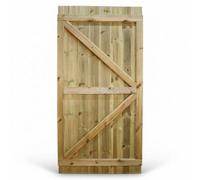 Premier Garden Supplies Pedestrian Gate 180Cm (6Ft) High X 90Cm Wide Tongue & Groove Flat Top Fully Framed Single Swing Gate