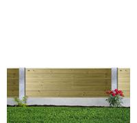 Premier Garden Supplies Ultimate Horizontal Tongue & Groove Fence Panel (Pack Of 5) Width: 6Ft (183Cm) X Height: 2Ft Interlocking Planks Fully Framed