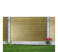 Premier Garden Supplies Ultimate Horizontal Tongue & Groove Fence Panel (Pack Of 5) Width: 6Ft (183Cm) X Height: 4Ft Interlocking Planks Fully Framed
