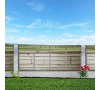 Premier Garden Supplies Vogue Horizontal Slatted (Pack Of 4) Width: 6Ft X Height: 0.5Ft Flat Capped Fence Panel/topper/trellis