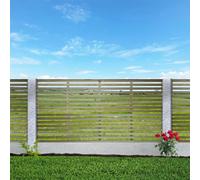 Premier Garden Supplies Vogue Horizontal Slatted (Pack Of 4) Width: 6Ft X Height: 3Ft Flat Capped Fence Panel/topper/trellis