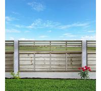 Premier Garden Supplies Vogue Horizontal Slatted (Pack Of 5) Width: 6Ft X Height: 1Ft Flat Capped Fence Panel/topper/trellis
