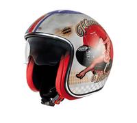 Premier Helmets 23 Vintage Pin Up Old Style 22.06 Open Face Helmet White XS