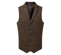 Premier Herringbone waistcoat - Satin lining, Lapel collar