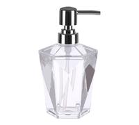 Premier Houseware Black Acrylic Lotion Dispenser Hand Soap / Clear White And Silver Pump Bottle Dispenser Shampoo / Oil Dispenser Bottles 10 x 18 x 10