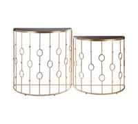 Premier Houseware Black Glass Top Art Deco Console Tables/Slim Hallway Console Tables/Luxe Design Hallway Table/Telephone Table/Art Deco Influence Hallway Table Dimensions W79 x D40 x H80cm.